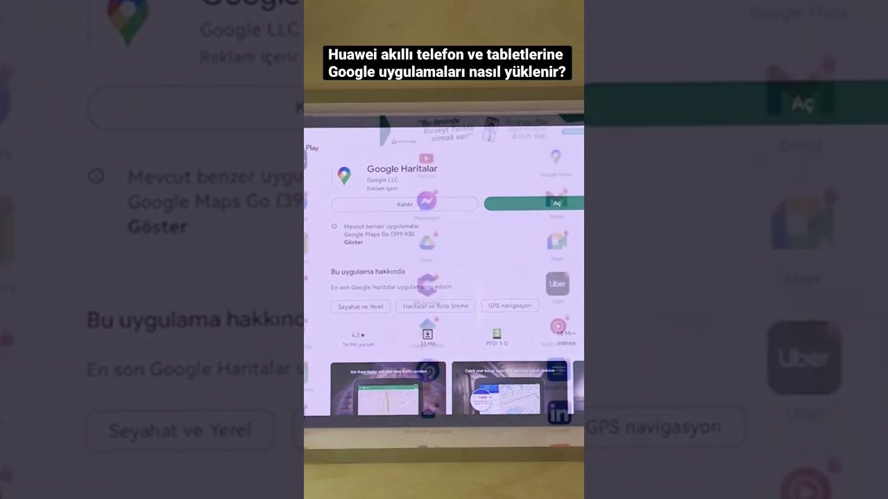 Huawei akıllı telefon ve tabletlerine Google uygulamaları nasıl yüklenir? #shorts