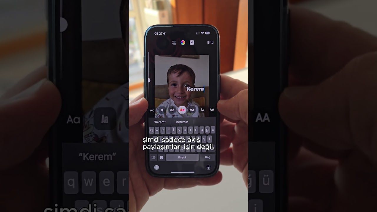 Instagram akış paylaşımlarına metin veya çıkartma ekleyin! #shorts #instagram