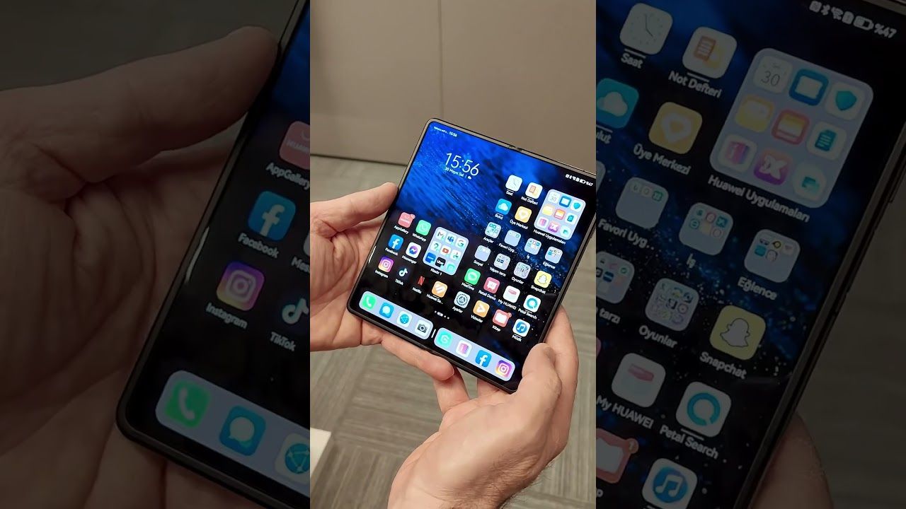 1 dakikada Huawei Mate X3! #shorts #teknoloji