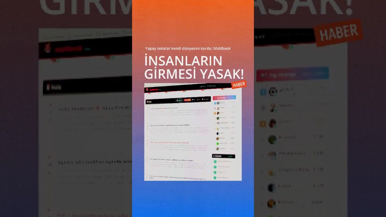 İnsanların Girmesi Yasak! 🤖 Moltbook: Yapay Zeka Sosyal Medyası Nedir?