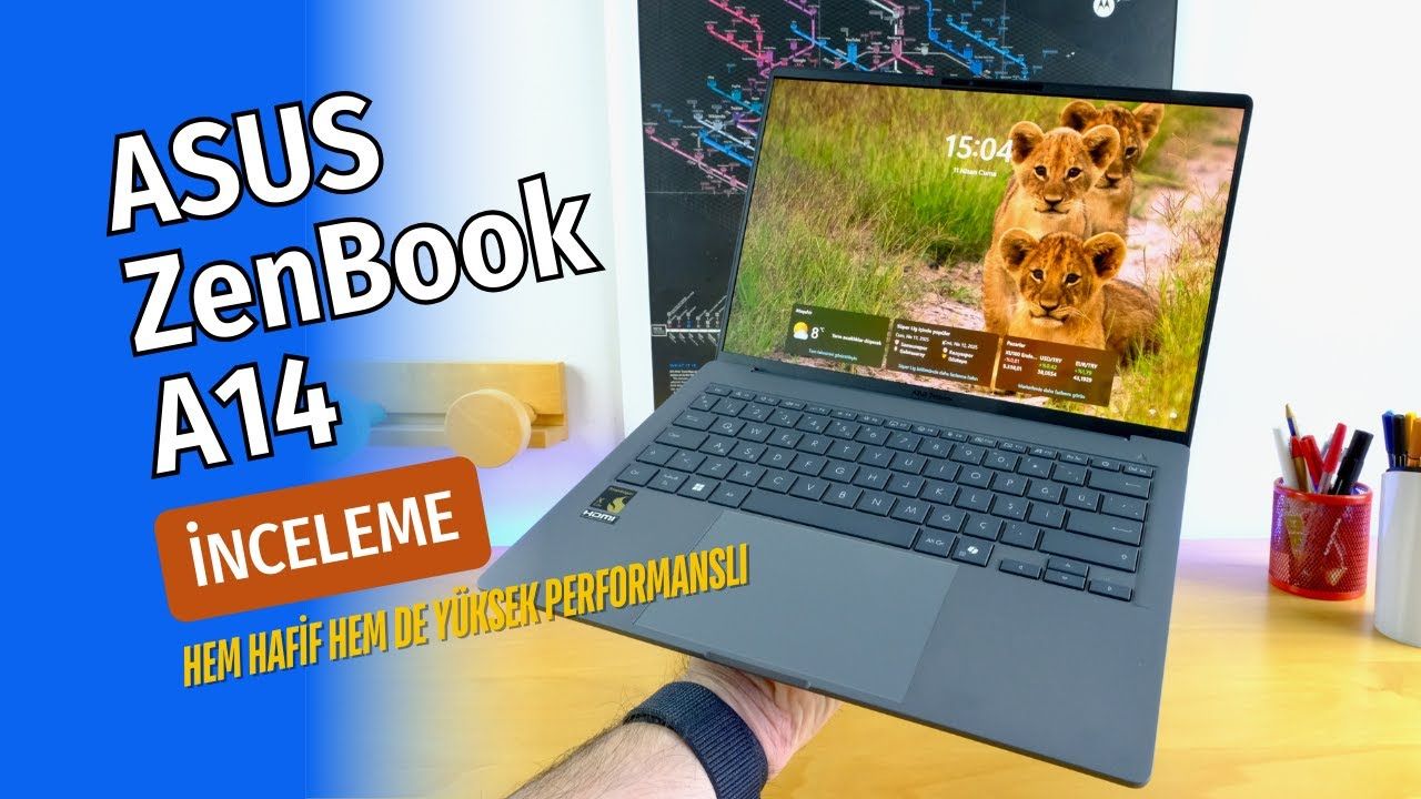 Asus ZenBook A14 İnceleme | Snapdragon X Elite ile Gelen Hafiflik, Güç ve 20 Saat Pil!