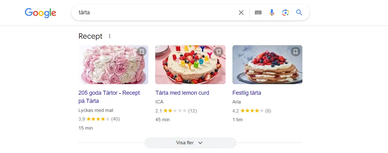 Strukturerad data - recept