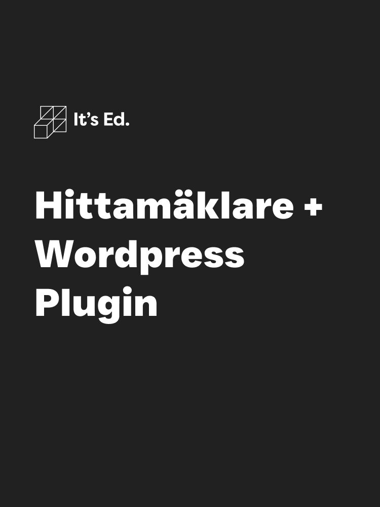 Hittamäklare Wordpress Plugin