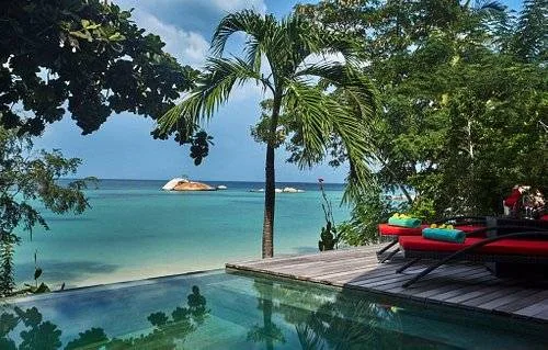 infinity pool at the beach