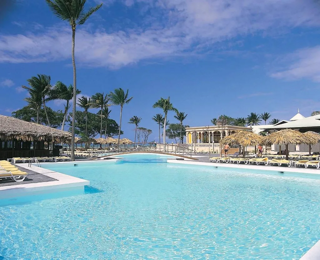 large tropical resort pool