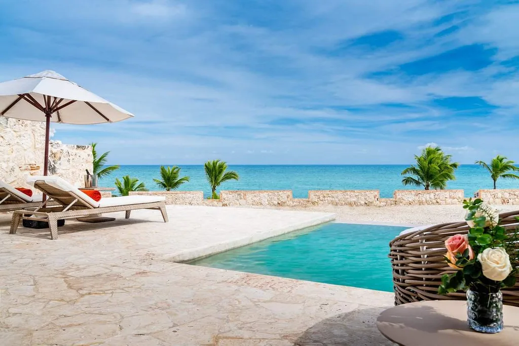 private resort patio with pool