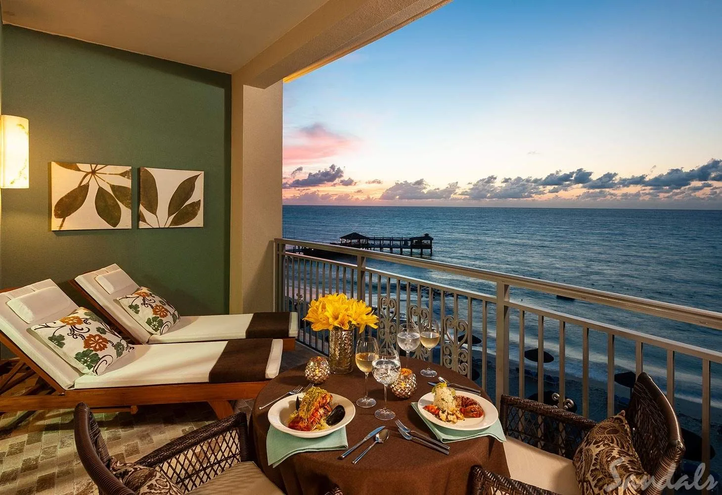 resort balcony over water