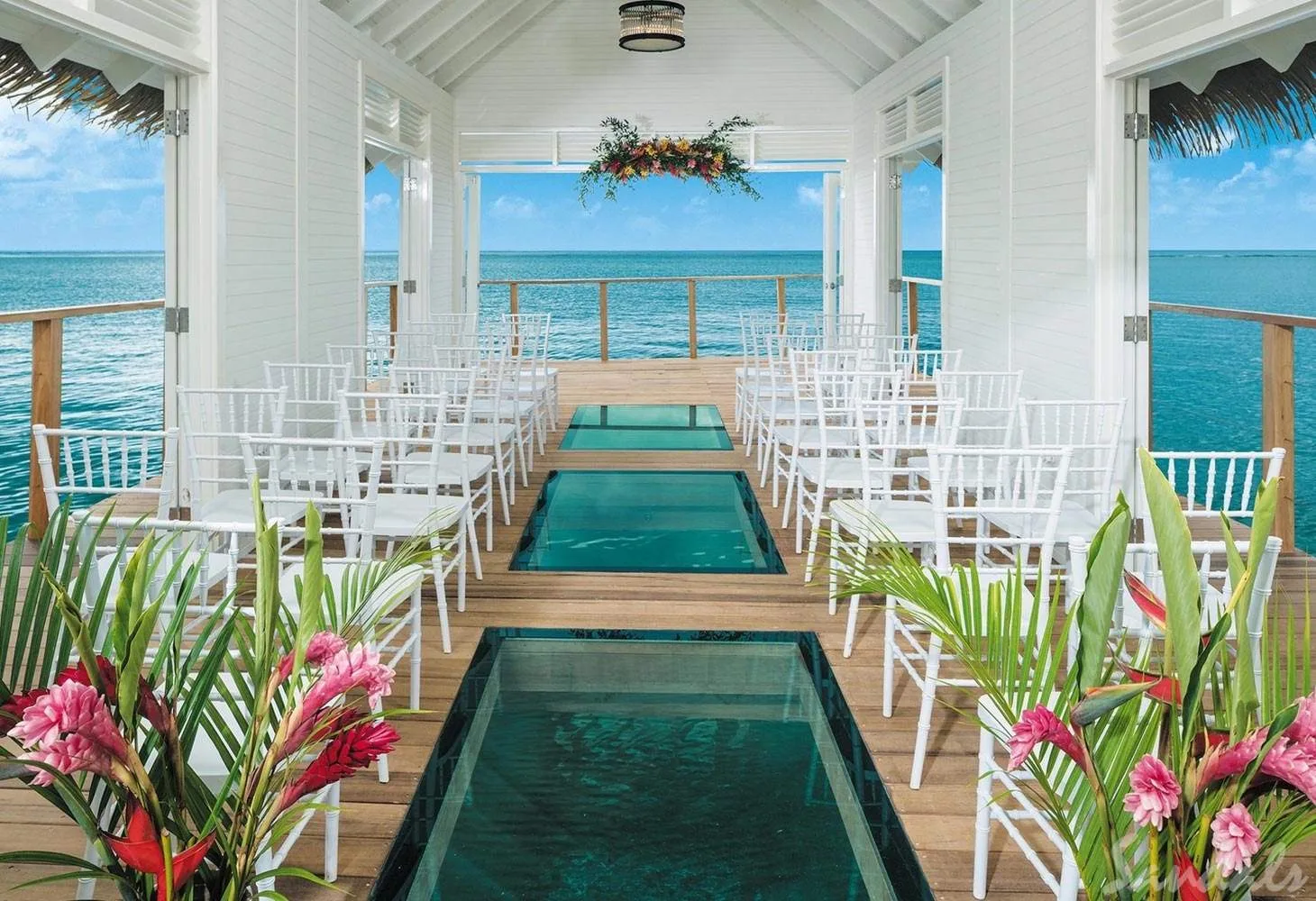 over-water wedding chapel
