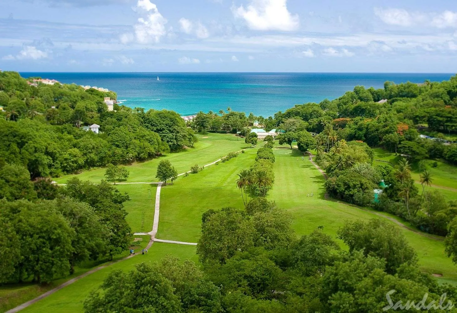 golf course at ocean