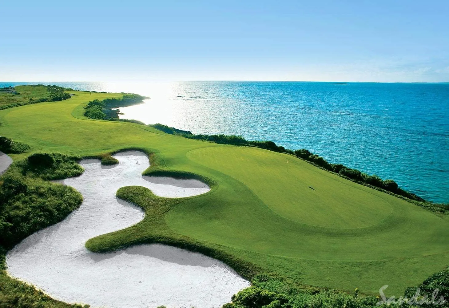 golf course along the ocean
