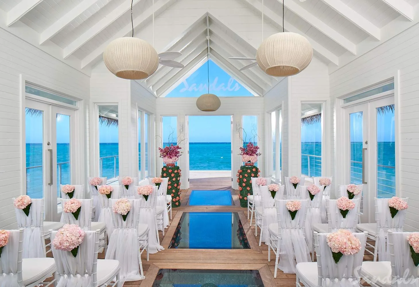 wedding chapel over water