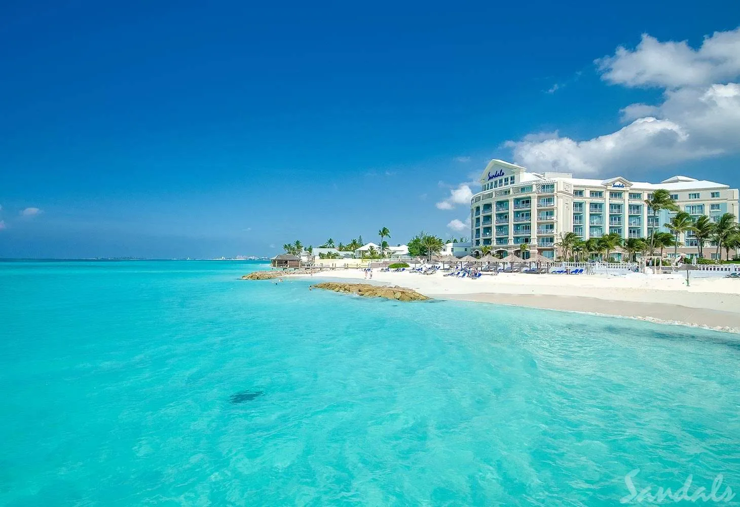 tropical resort on ocean