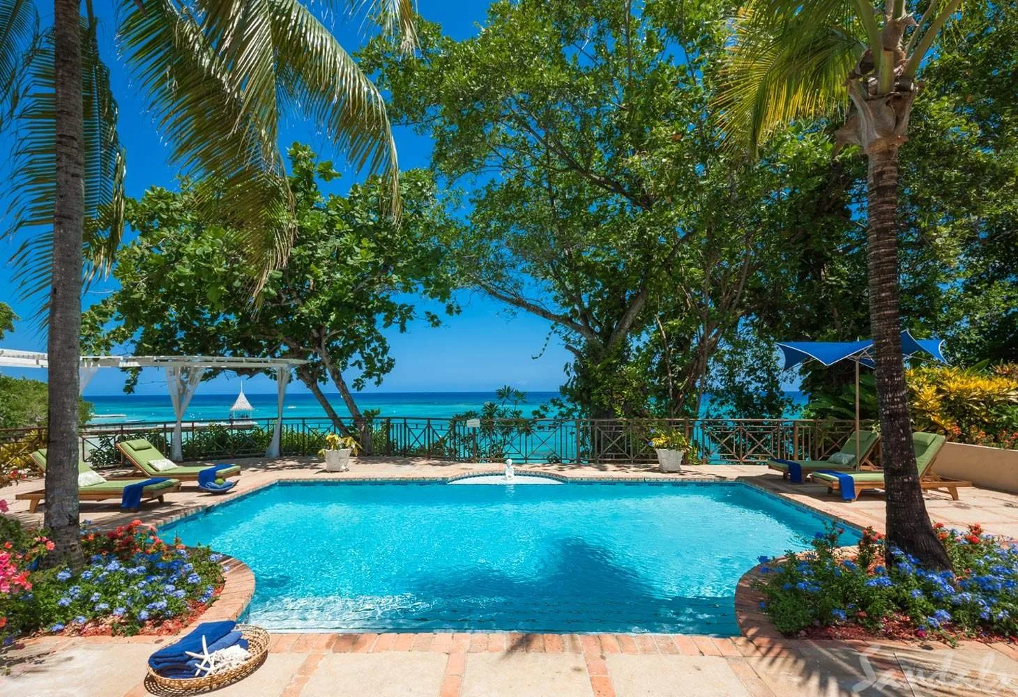 tropical resort pool