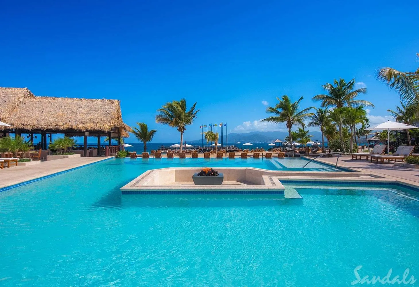 square pool at ocean