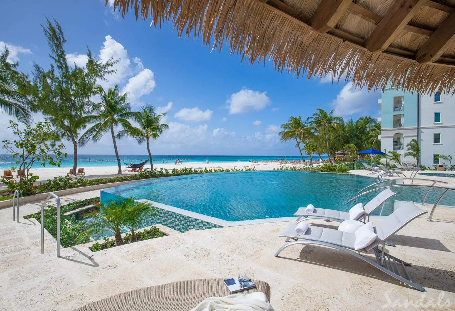 resort pool at beach