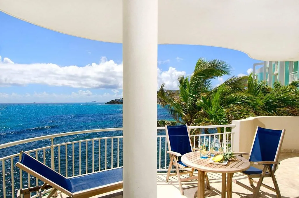 private resort balcony looking over ocean