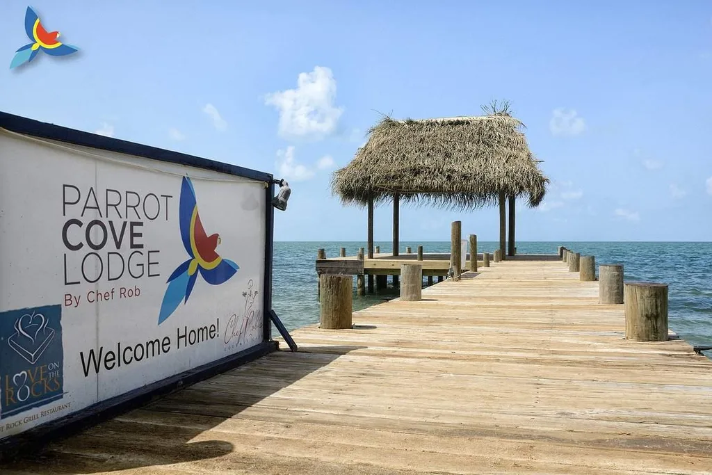 pier with sign on the side