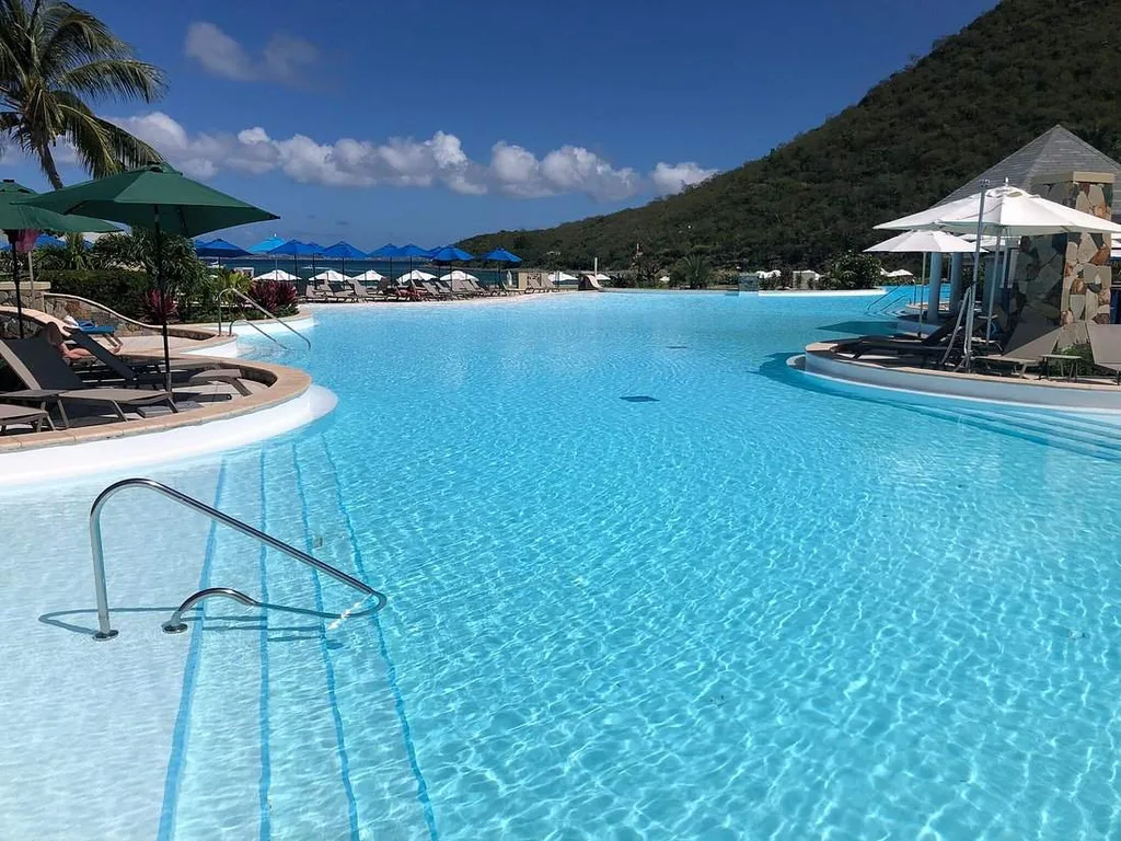 very large resort pool