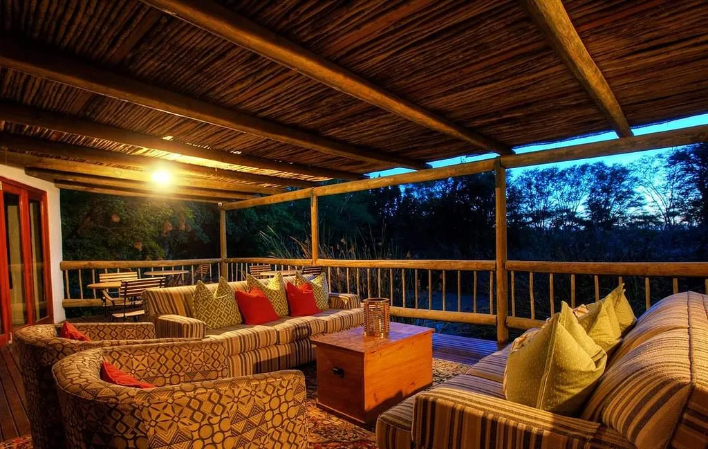 seating under covered patio