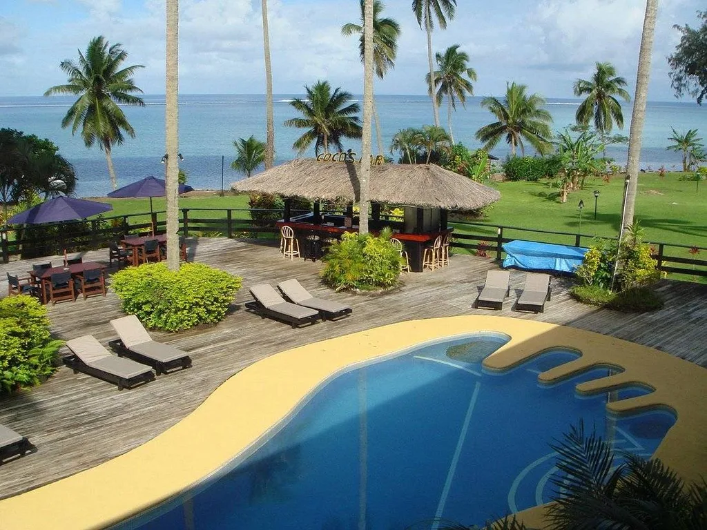 tropical pool shaped like a foot