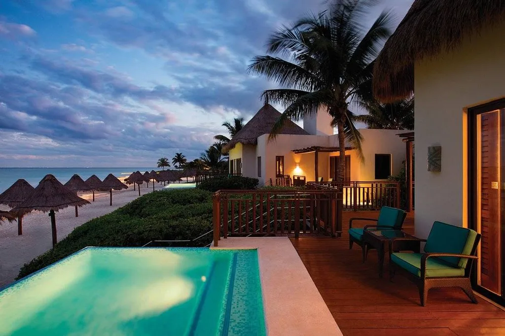 private resort pool on the beach