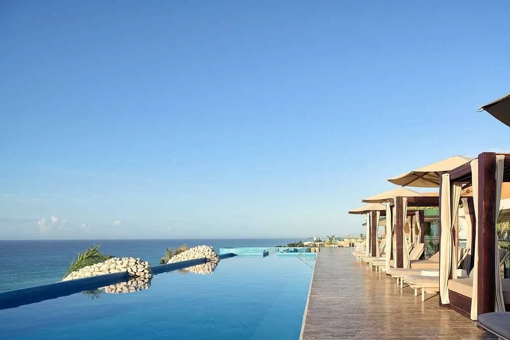 large infinity pool at ocean