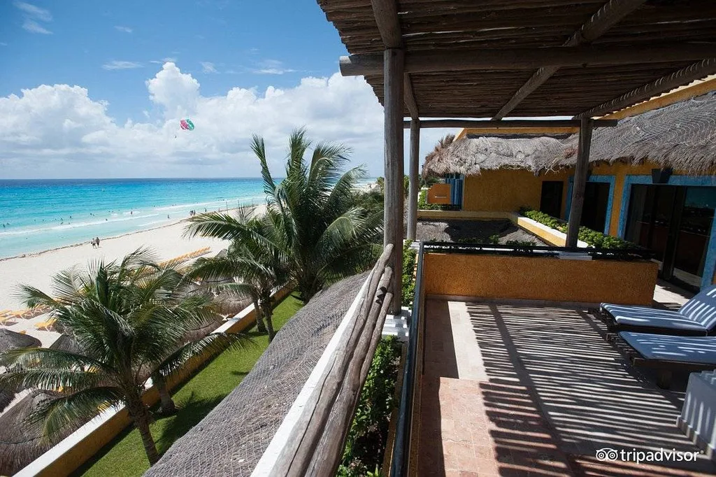 private resort patio on a beach