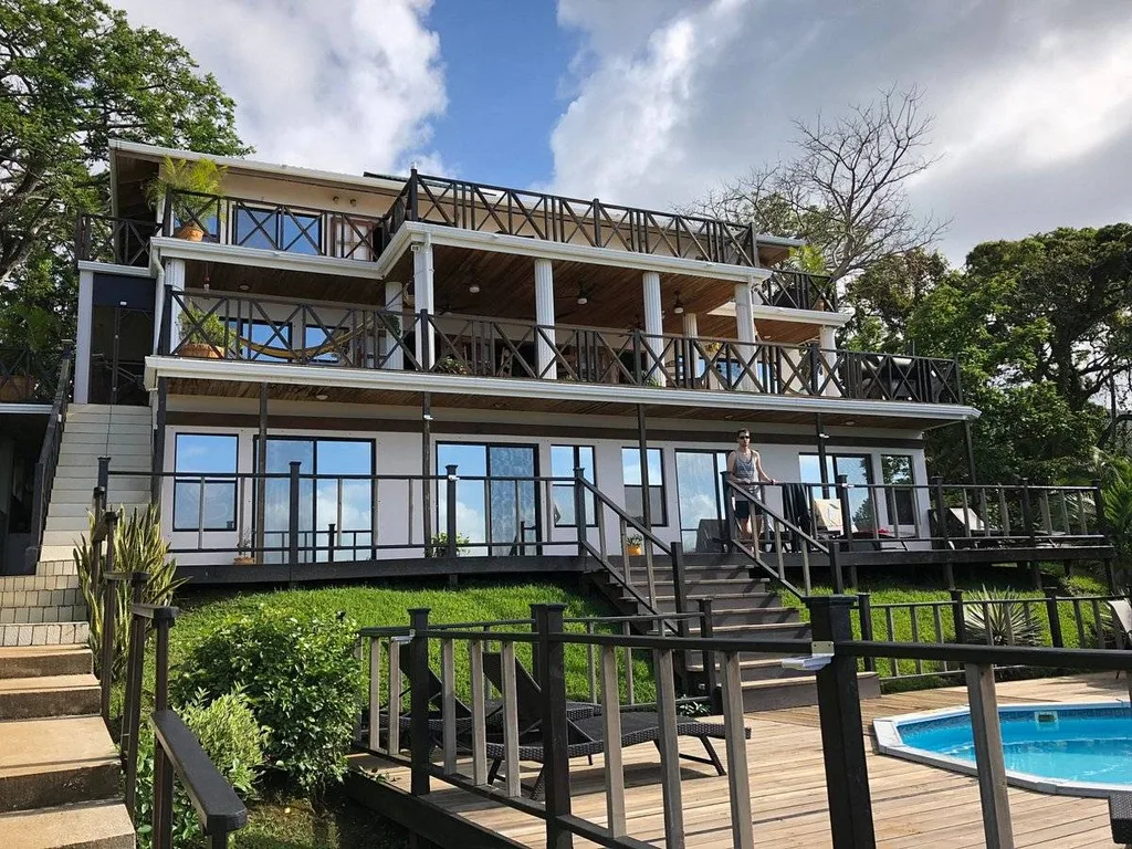 3 story building with pool