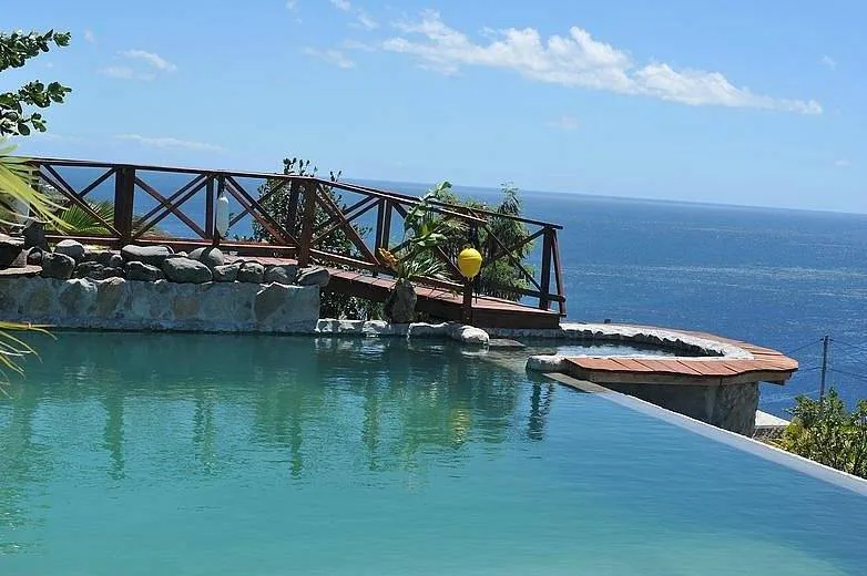 infinity pool with ramp leading uphill