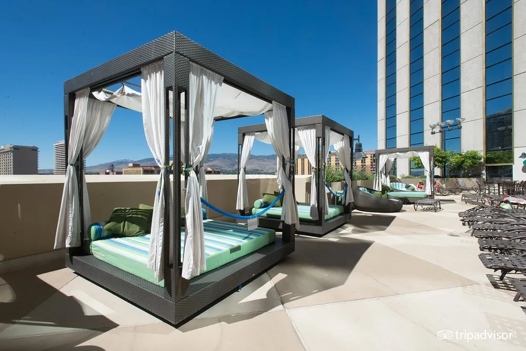 outdoor rooftop cabanas