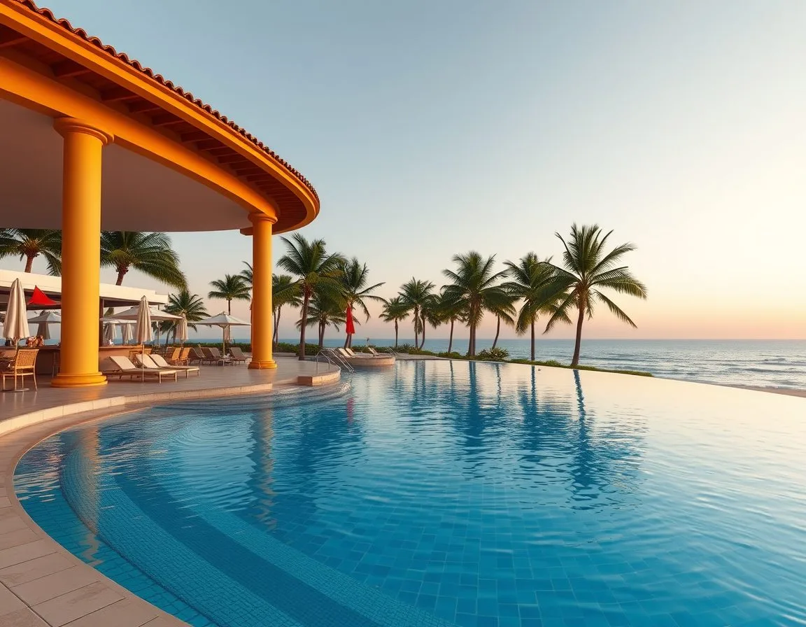 luxury resort with infinity pool