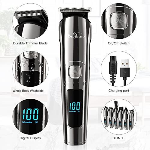 Brightup-Beard-Trimmer-for-Men-18-Piece-Beard-Grooming-Kit-with-Hair-Clippers-Hair-Trimmer-Electric-Razor-IPX7-Waterproof-Mustache-Face-Nose-Ear-Balls-Body-Shavers-Mens-Gifts-FK-8688T