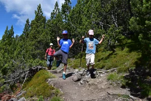 die Kinder genießen die Strecke