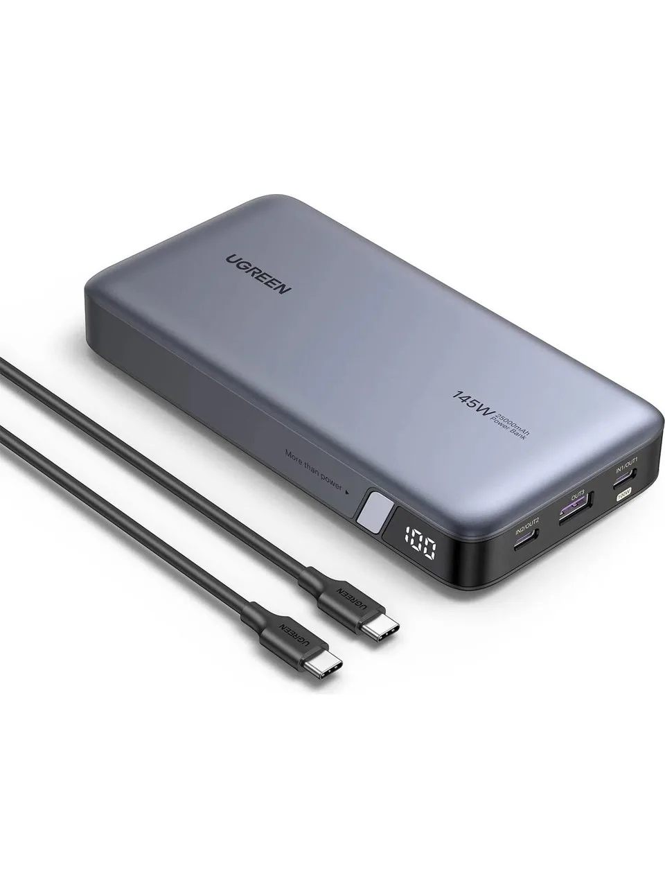 Ugreen 145W 25000MAH Pd Qc 3.0 LED Göstergeli USB Type-C Taşınabilir Hızlı Şarj Cihazı Powerbank