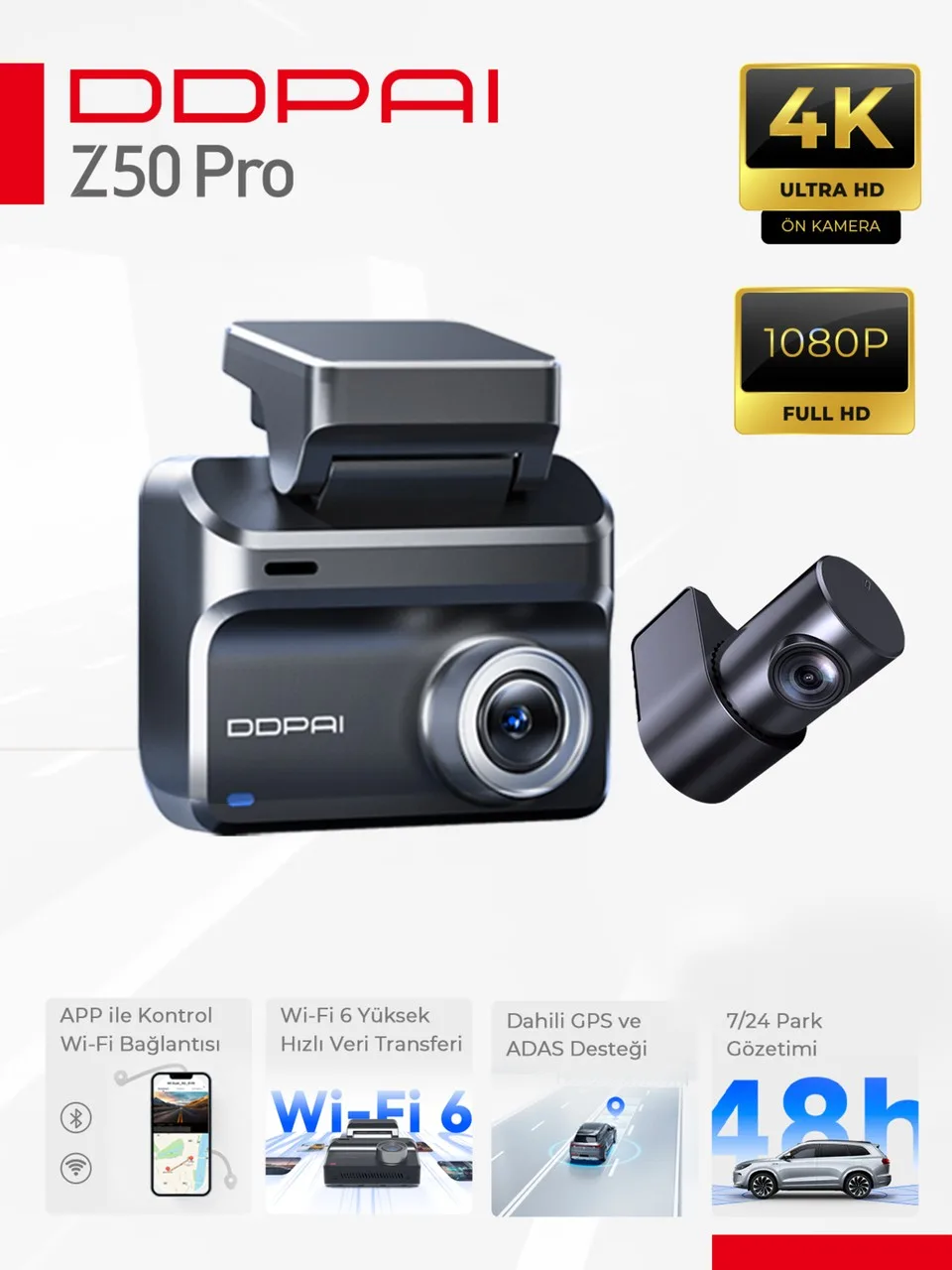 DDPAI Z50 Pro, 4K yol kaydını kuponla 4.998,99 TL’ye getiriyor