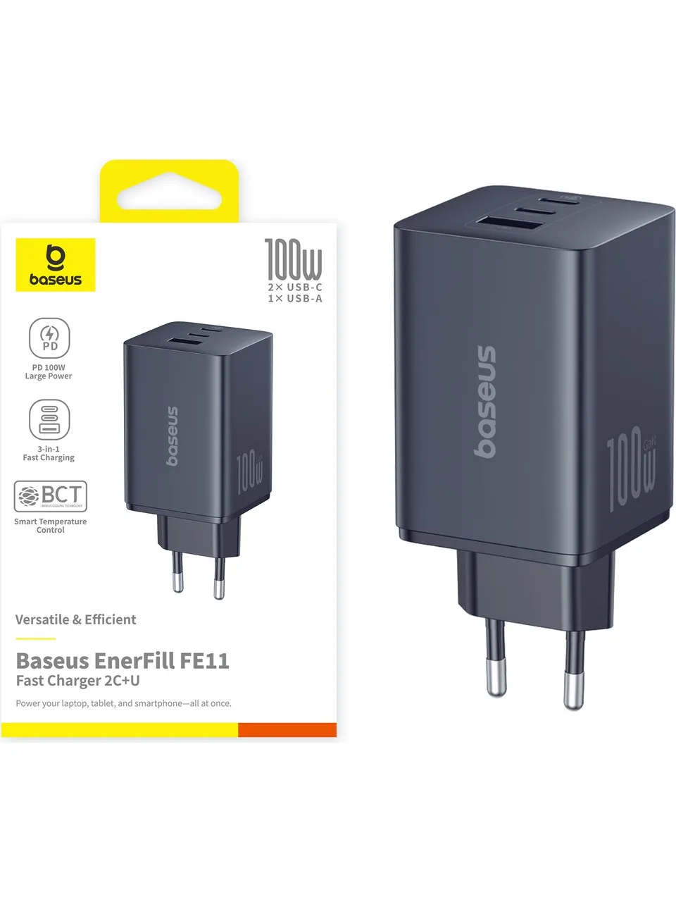 Baseus EnerFill FE11: Üç bağlantılı 100 W şarj cihazı 1.944 TL