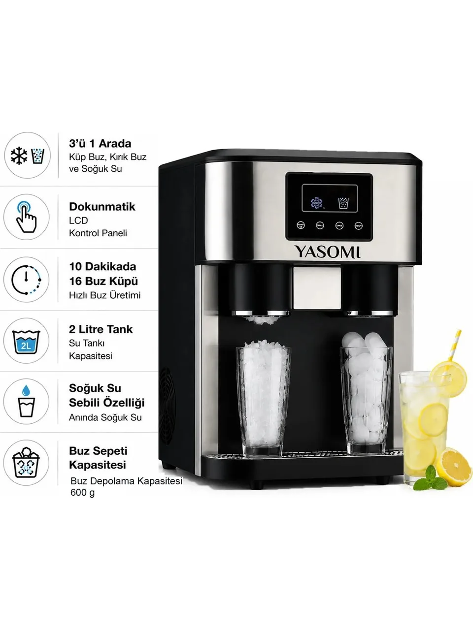 Yasomi Coolmaster küp ve kırılmış buz hazırlarken 908,08 TL kazandırıyor