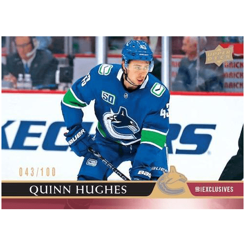 2020 21 Upper Deck Series 1 Hockey Cards Base Quinn Hughes UD Exclusives