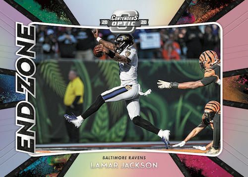 2020 Panini Contenders Optic Football NFL Cards End Zone Lamar Jackson