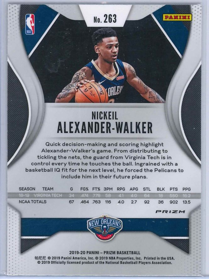Nickeil Alexander Walker Panini Prizm 2019 20 Base RC Red Ice 2 scaled