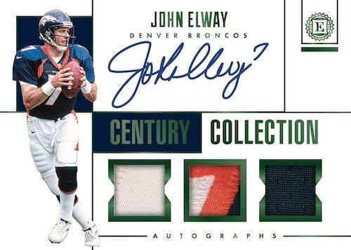 2019 Panini Encased Football NFL Cards Century Collection Auto Relic John Elway