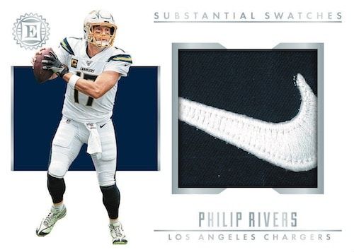 2019 Panini Encased Football NFL Cards Substanial Swatches Philip Rivers