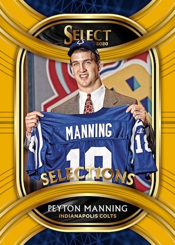 2020 Panini Select Football Cards Select1ons Gold Prizm Peyton Manning