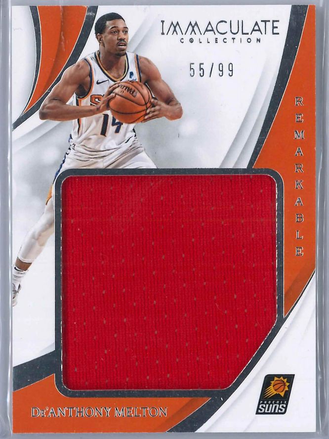 De Anthony Melton Panini Immaculate 2018 19 Remarkable 5599 Rookie Patch 1 scaled