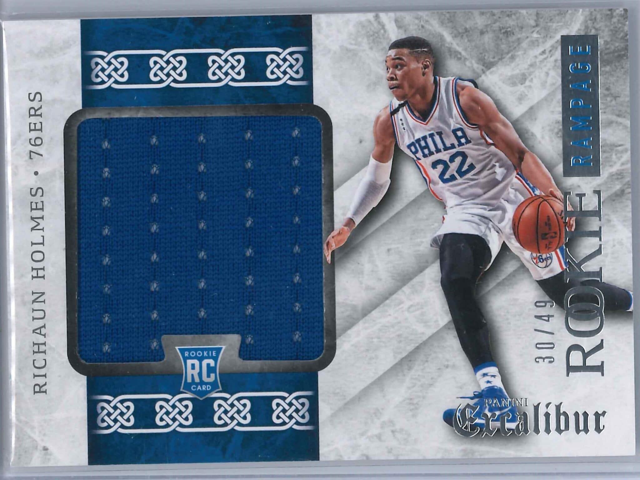 Rishaun Holmes Panini Excalibur 2015 16 Rookie Rampage 3049 Rookie Patch 1 scaled