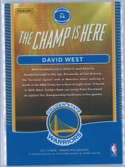 David West Panini Donruss Optic Basketball 2017 18 The Champ Is Here 2