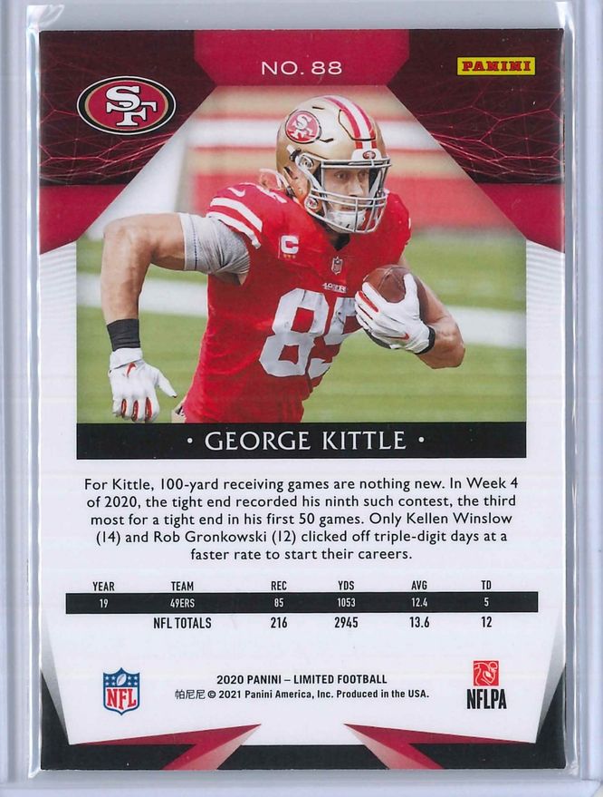 George Kittle Panini Limited 2020 Gold 2