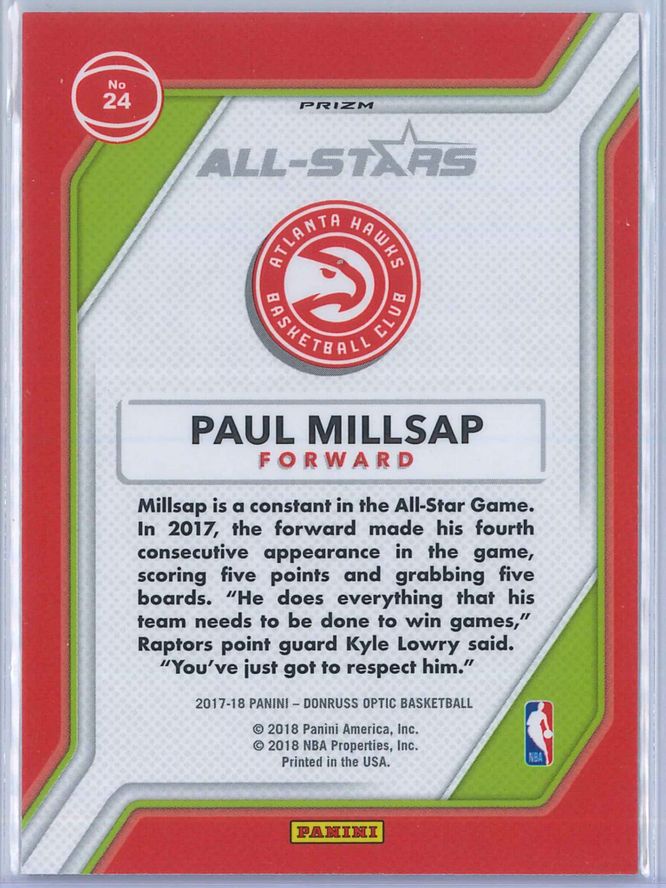 Paul Millsap Panini Donruss Optic Basketball 2017 18 All Stars Holo 2