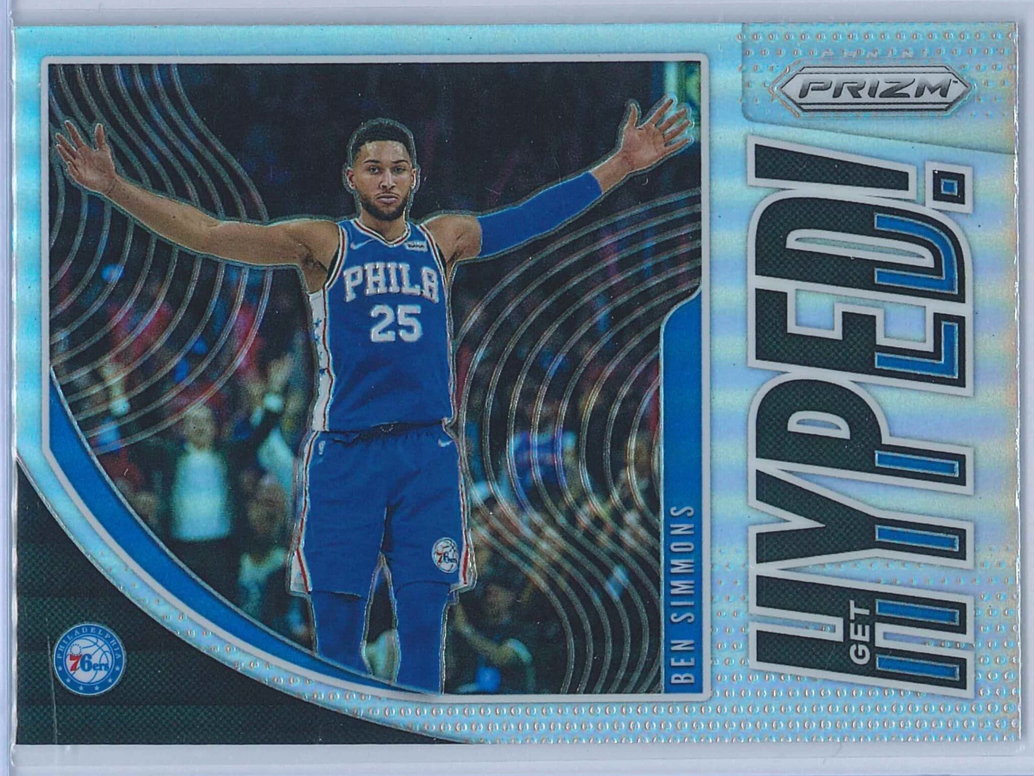 Ben Simmons Panini Prizm 2019-20 Get Hyped Silver Prizm
