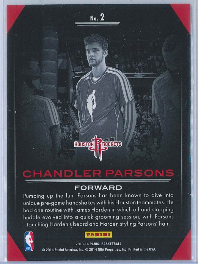 Chandler Parsons Panini Basketball 2013 14 Preparation 2